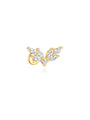 18K gold-plated 925 sterling silver Red Flaming Wings pendant earrings with AAAAA cubic zirconia stones.