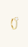 KOSINER 925 Sterling Silver Dainty Floral Hoop featuring an elegant floral design, perfect for adding a touch of charm to any outfit.