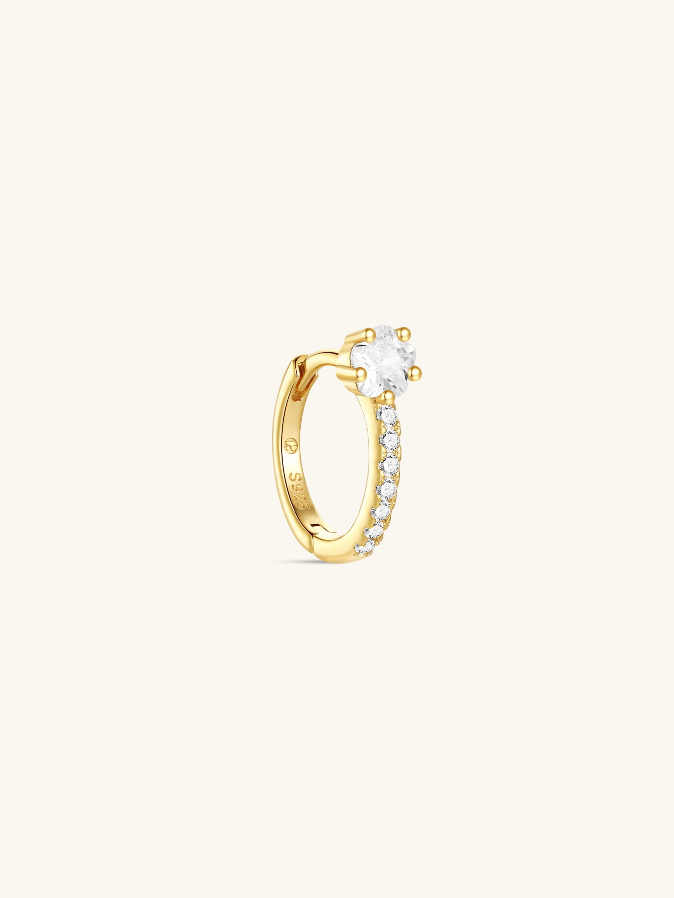 KOSINER 925 Sterling Silver Dainty Floral Hoop