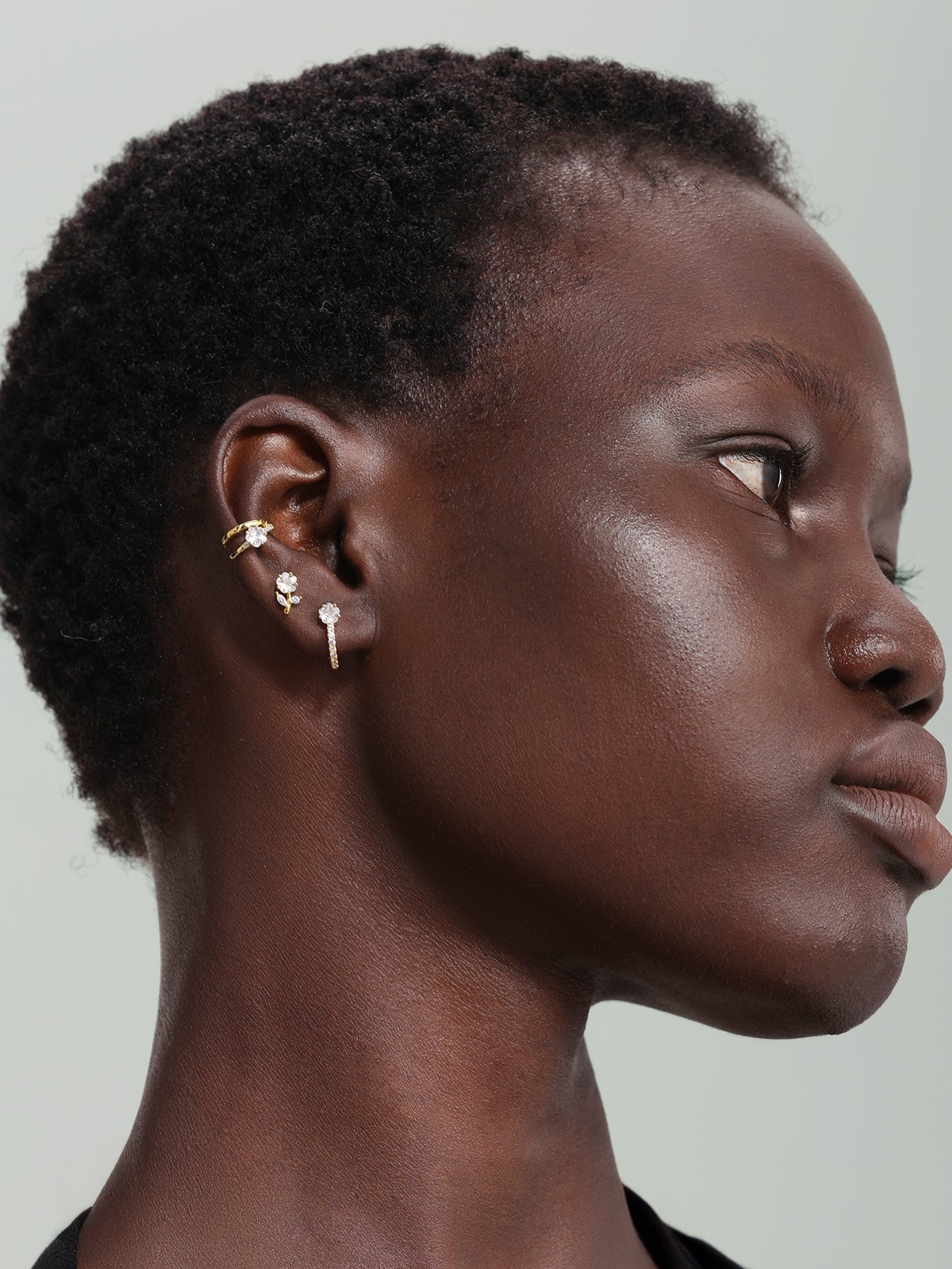 Srebro próby 925, błyszcząca cyrkonia z kwiatem wiśni