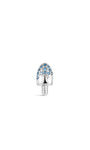 Kosiner 925 prata azul CZ sorvete flatback top, delicadas joias de cartilagem com design de picolé