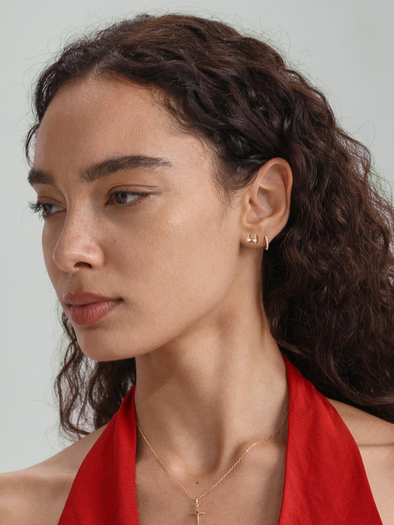 Bikini rosa Seaspritz de plata de ley 925 con espalda plana