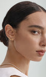 Kosiner 18K vergoldeter 925er Sterlingsilber Seaspritz Sea Star Clear CZ Flatback Labret Ohrstecker, Ohrstapel-Piercing-Schmuck
