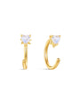 kosiner jewelry S925 Love Moonstone Open Huggies Earrings