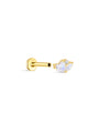 kosiner jewelry S925 Love & Marquise Moonstone Flatback Stud