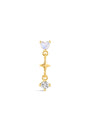 kosiner jewelry S925 Love Moonstone Dangle Flatback Stud