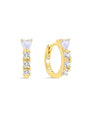 kosiner jewelry S925 Love Moonstone Hoop Earrings