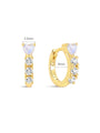kosiner jewelry S925 Love Moonstone Hoop Earrings