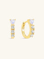 kosiner jewelry S925 Love Moonstone Hoop Earrings
