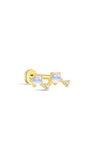 kosiner jewelry S925 Cluster Moonstone Flatback Stud