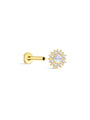 kosiner jewelry S925 Classic Star Moonstone Flatback Stud