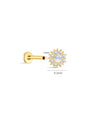 kosiner jewelry S925 Classic Star Moonstone Flatback Stud