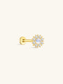 kosiner jewelry S925 Classic Star Moonstone Flatback Stud