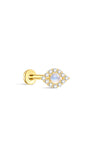 kosiner jewelry S925 Devil's Eye Moonstone Flatback Stud