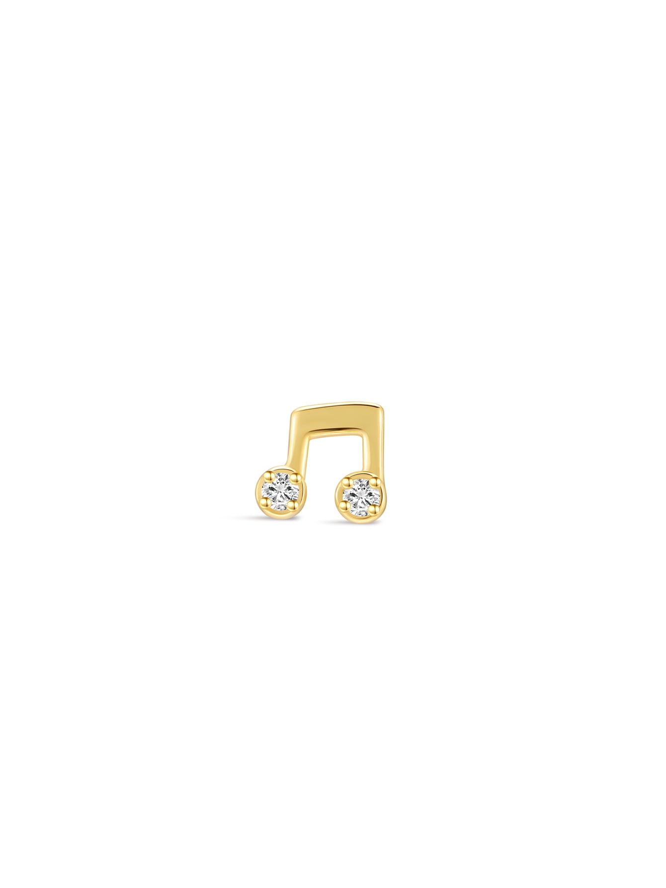 925 Sterling Zilver Cité Melody Note CZ Stud