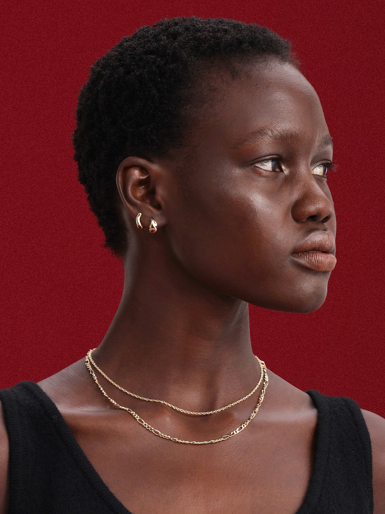 Borchie a goccia classiche in oro 18 carati Vermeil Flow