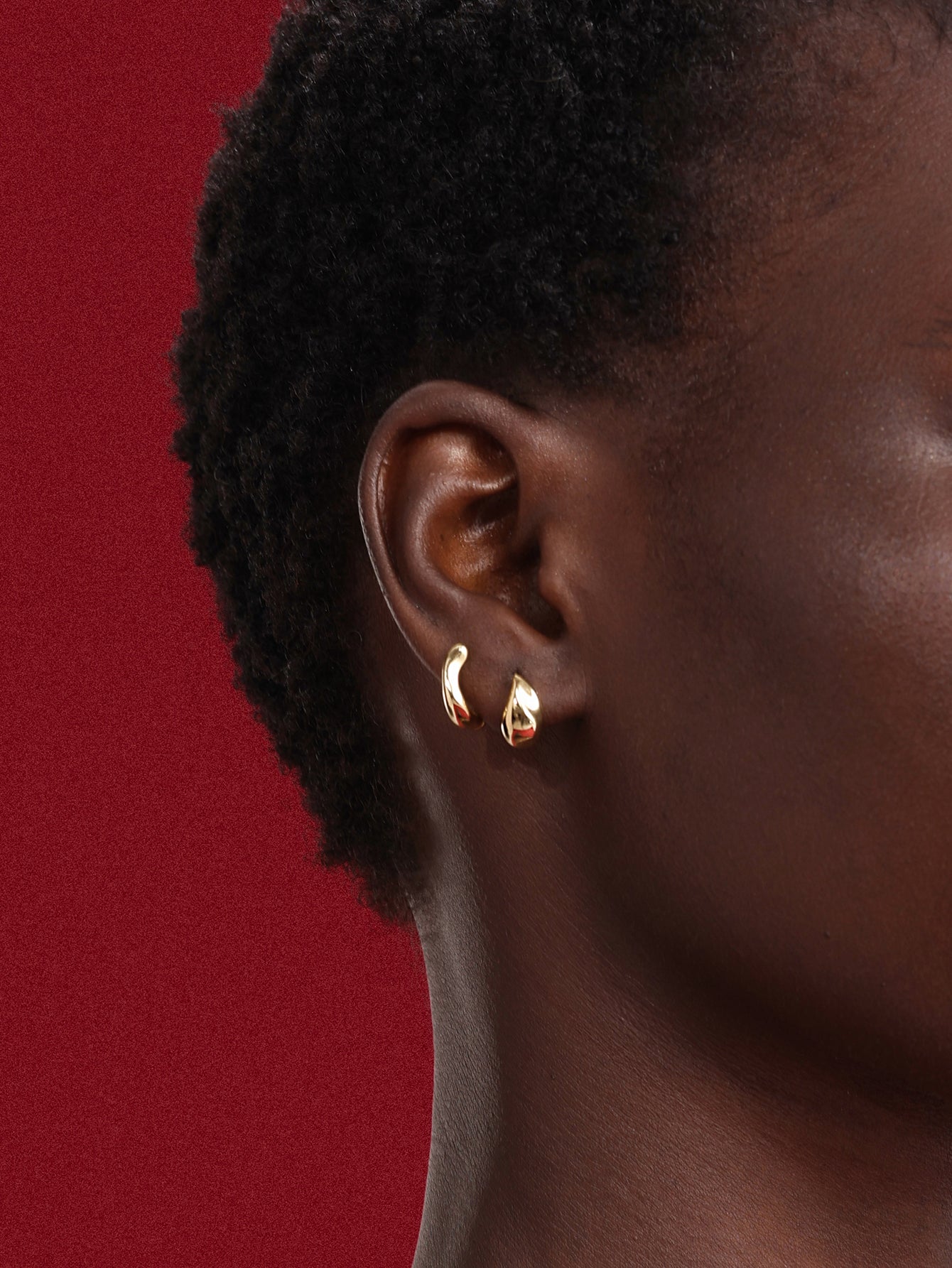 18k Gold Vermeil Flow Classic Droplet Studs