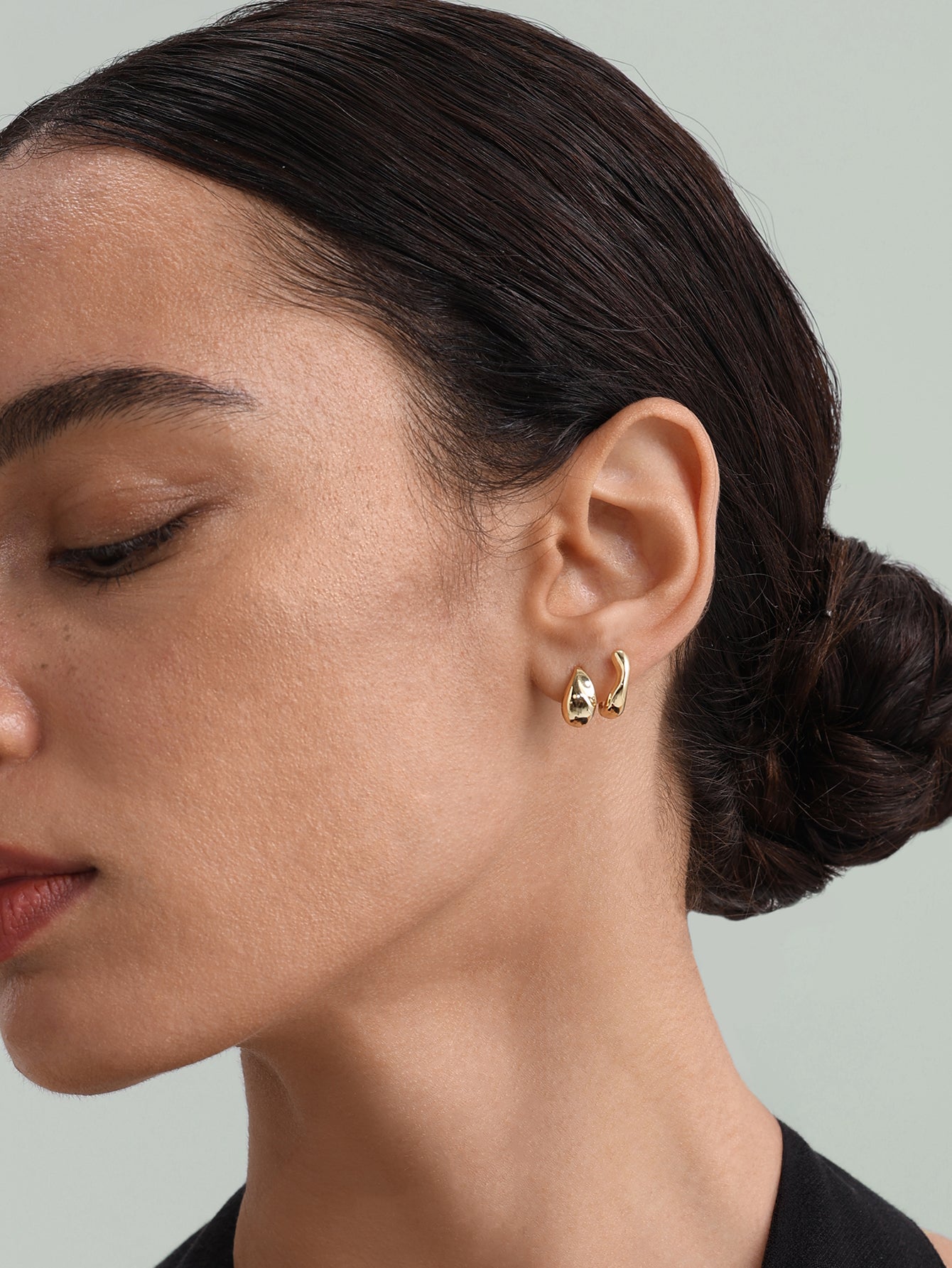 Borchie a goccia classiche in oro 18 carati Vermeil Flow