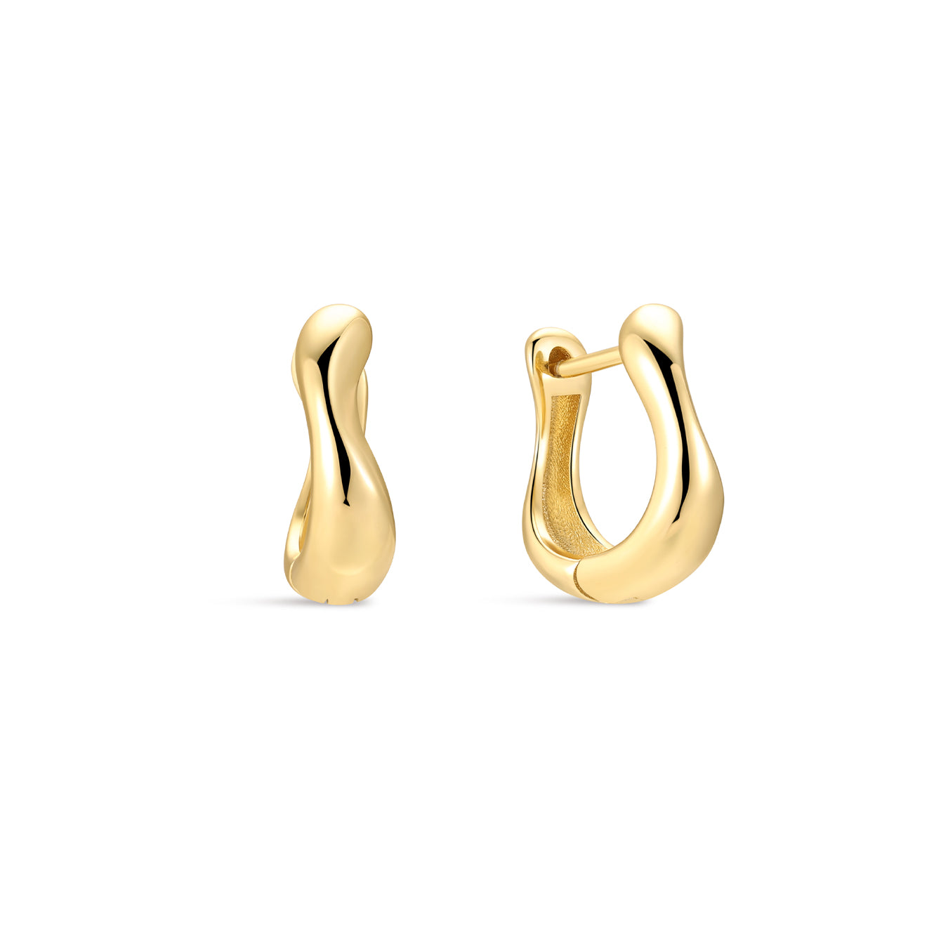18k Gold Vermeil Flow Hoops