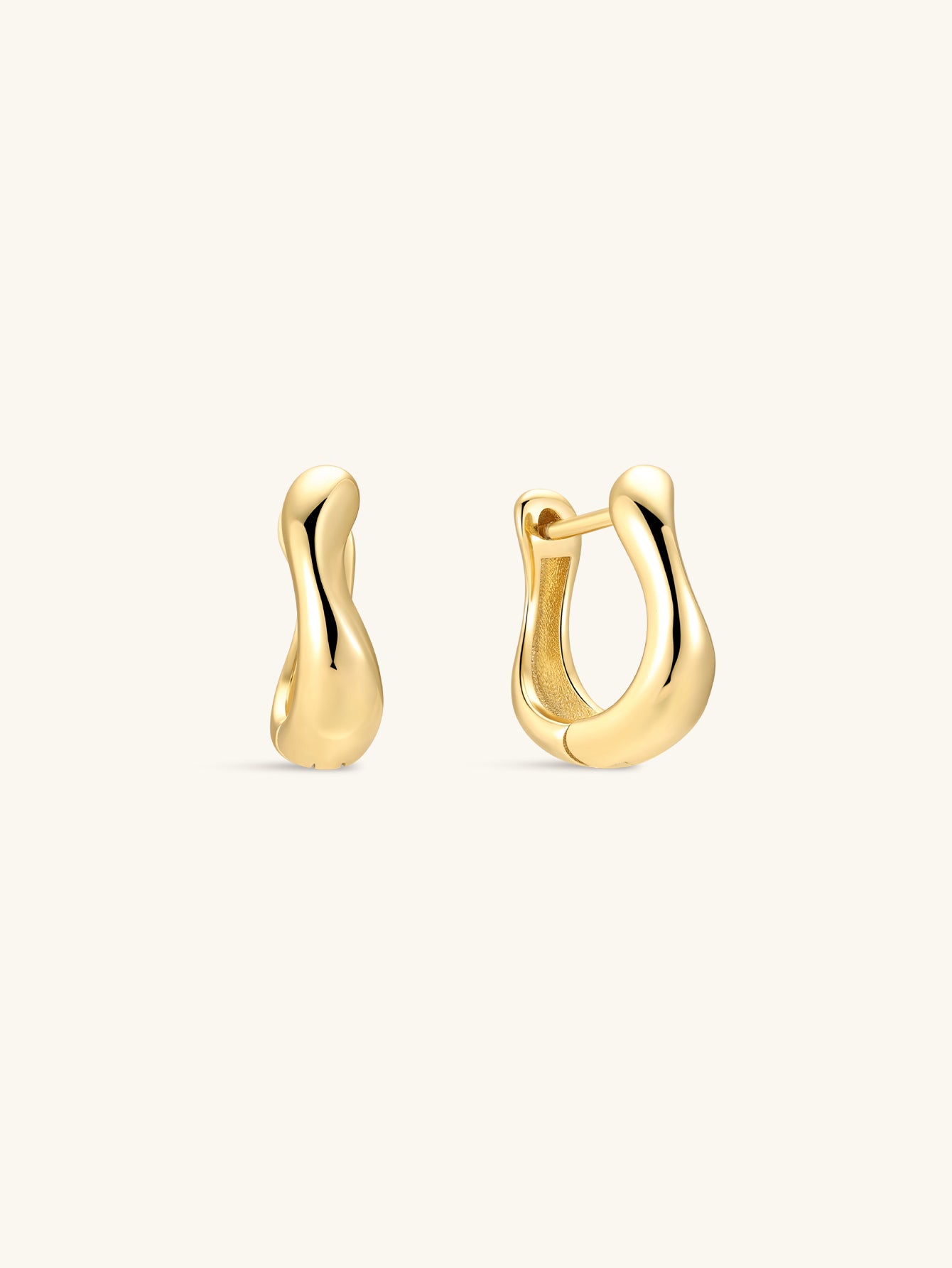18k Gold Vermeil Flow Hoops