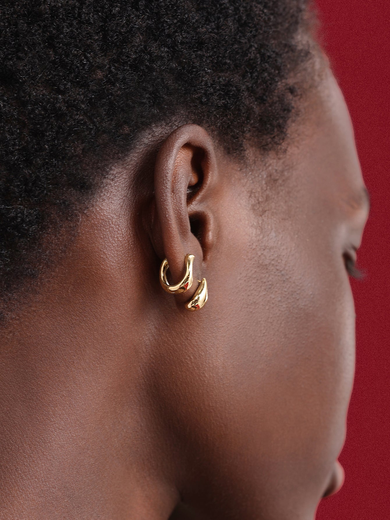 18k Gold Vermeil Flow Hoops
