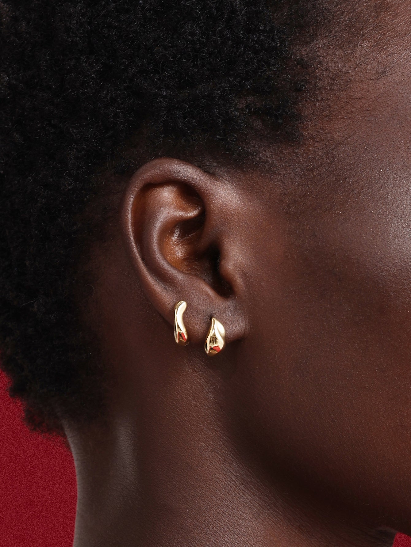 18k Gold Vermeil Flow Hoops