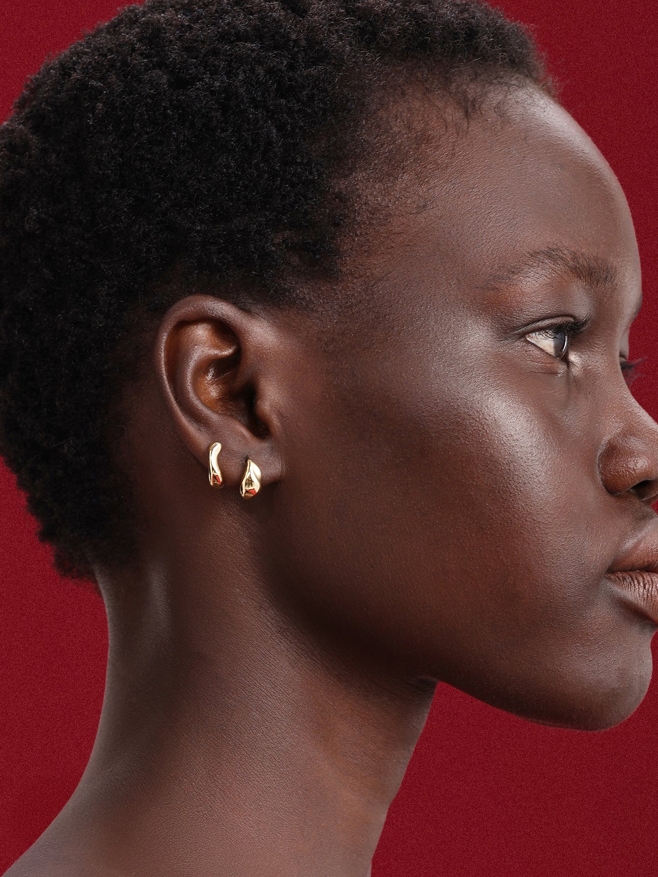 18k Gold Vermeil Flow Hoops