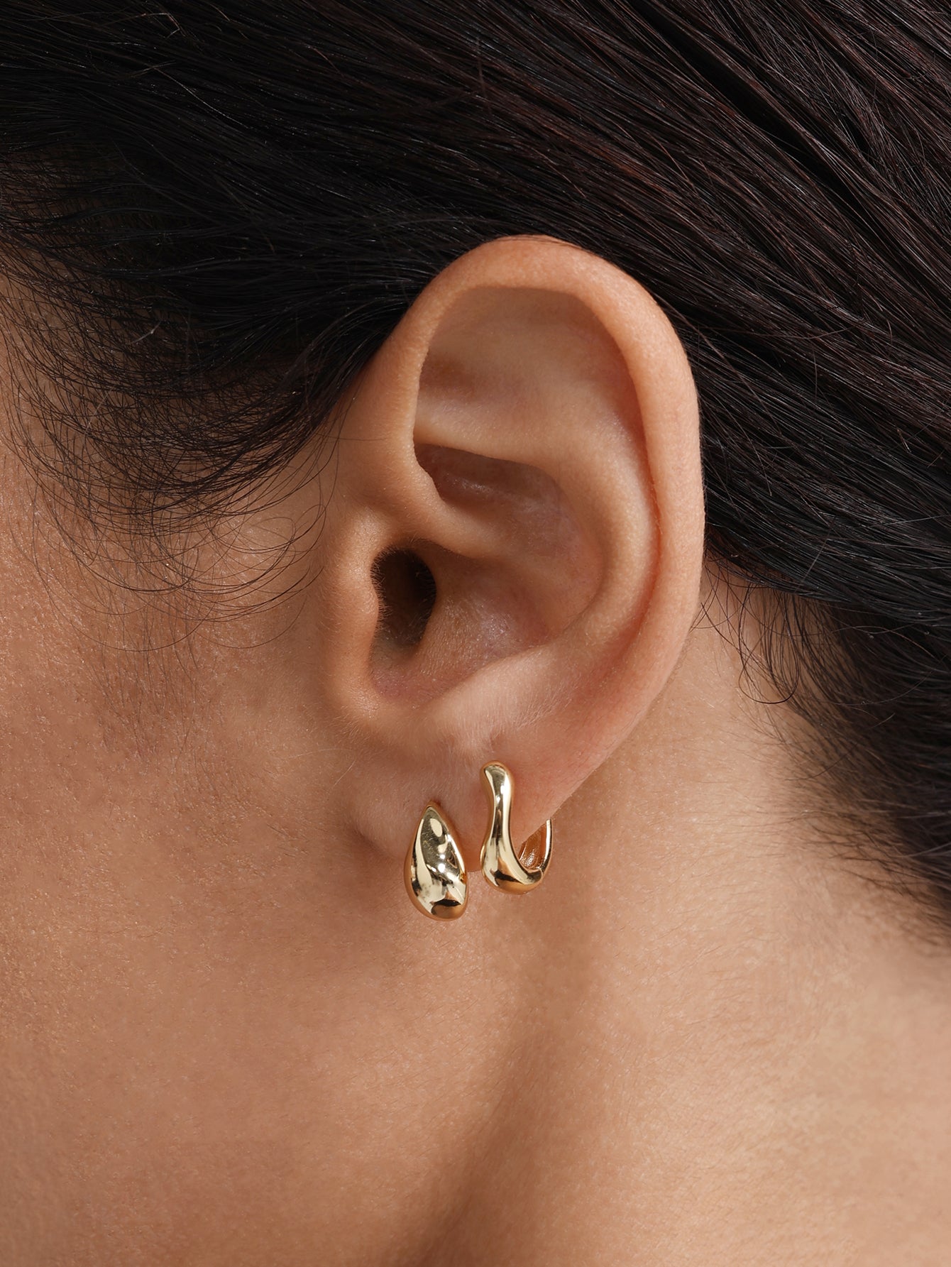 18k Gold Vermeil Flow Hoops