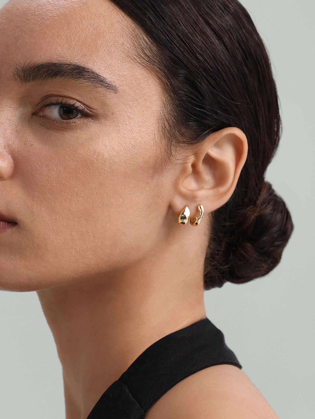 18k Gold Vermeil Flow Hoops