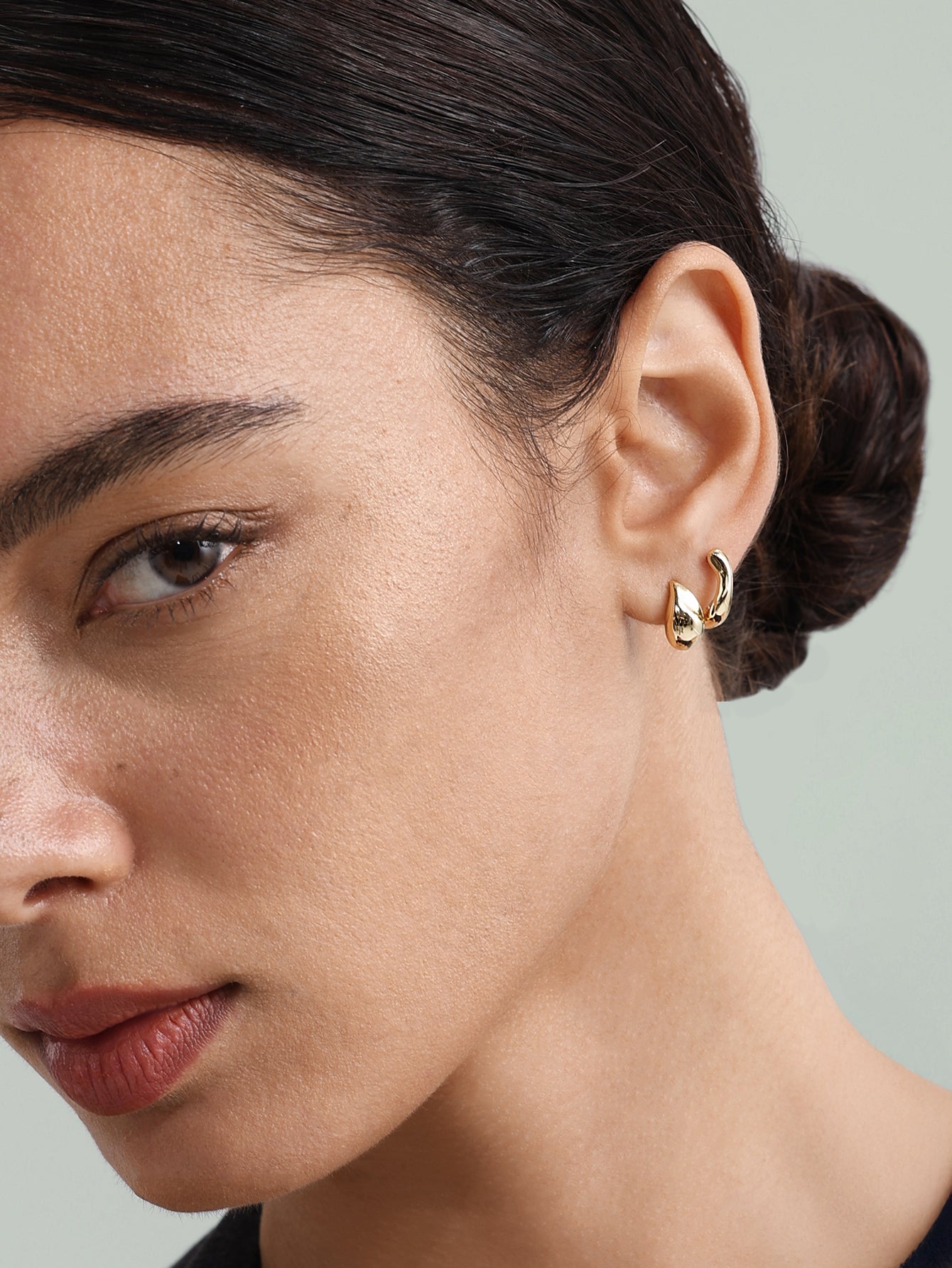 18k Gold Vermeil Flow Hoops
