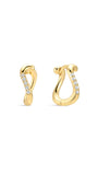 18K Gold Vermeil Flow CZ Hoops
