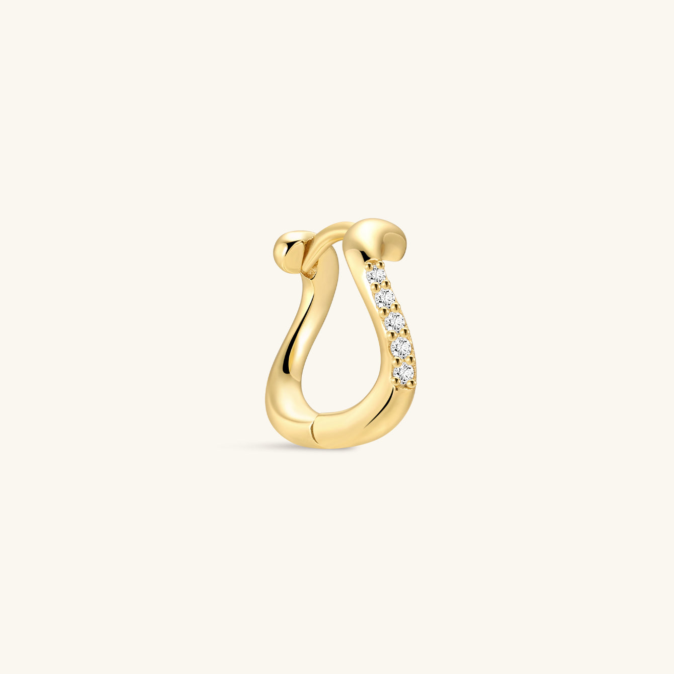 Kosiner Jewelry KOSINER Flow 18K Gold Vermeil U - Shape Hoop