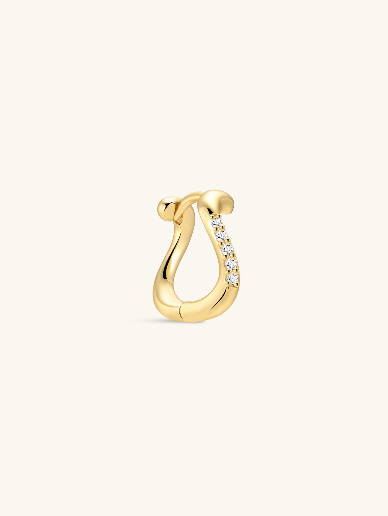 Kosiner Jewelry KOSINER Flow 18K Gold Vermeil U - Shape Hoop
