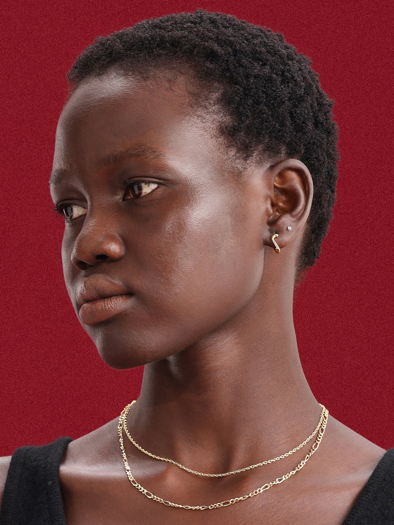 18K Gold Vermeil Flow CZ Hoops