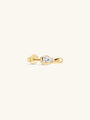 Kosiner Jewelry KOSINER Flow 18K Gold Vermeil Dainty Pear Flat Back Stud