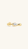 Kosiner Jewelry KOSINER Flow 18K Gold Vermeil Dainty Pear Flat Back Stud
