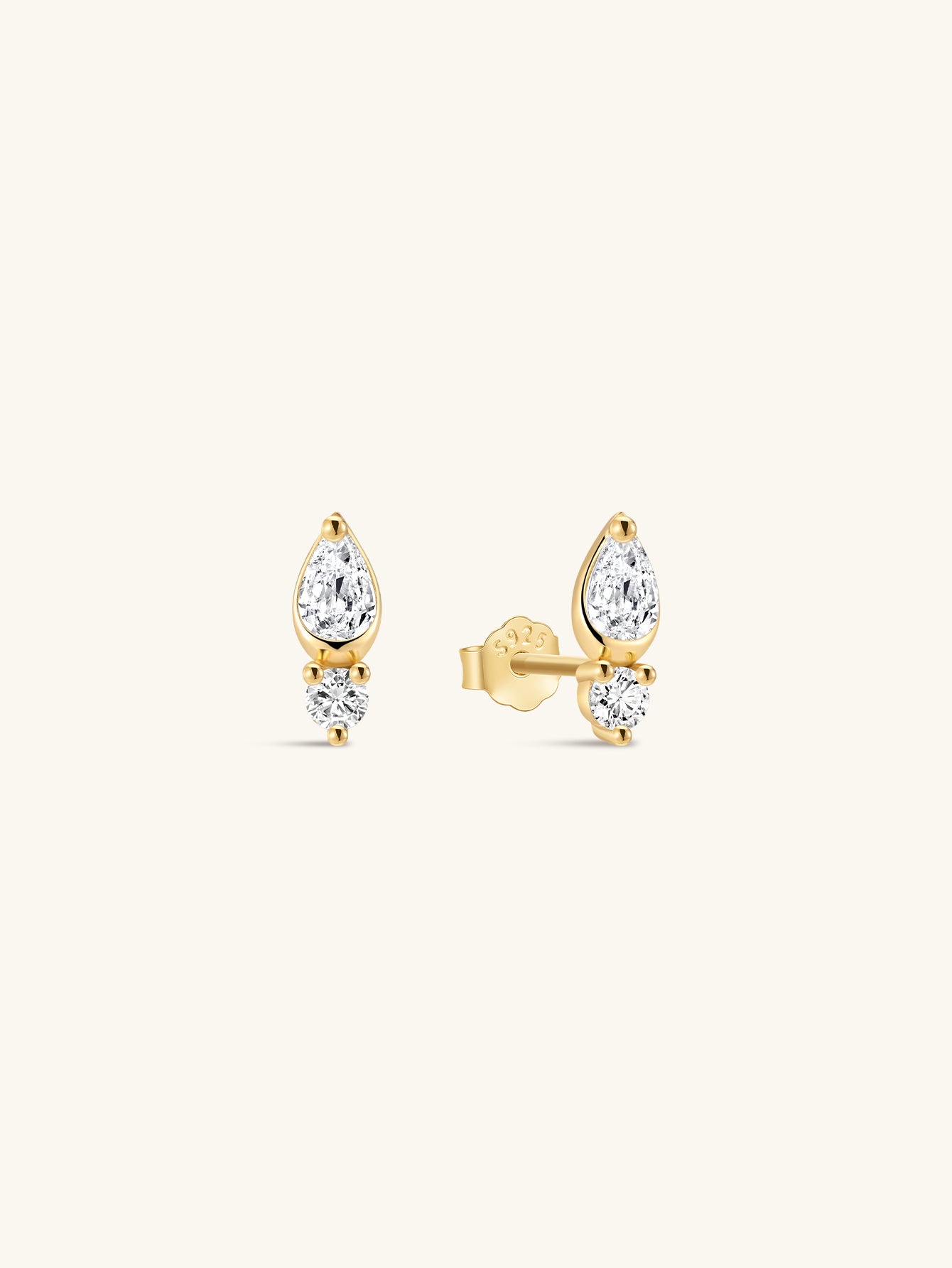 18k Gold Vermeil Flow Classic Droplet Studs
