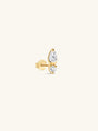 Kosiner Jewelry KOSINER Flow 18K Gold Vermeil Minimalist Pear Ear Piercing Stud