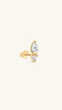 Kosiner Jewelry KOSINER Flow 18K Gold Vermeil Minimalist Pear Ear Piercing Stud