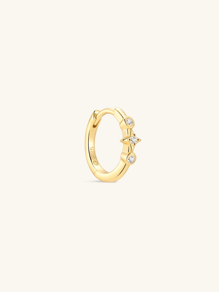 Étoile CZ Hoops in 18K Gold Vermeil