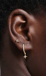 kosiner bijoux Étoile Pavé Boucles d'oreilles Huggies pendantes