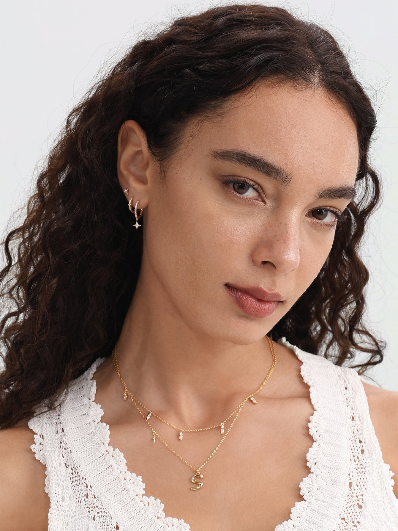 Étoile CZ Hoops in 18K Gold Vermeil