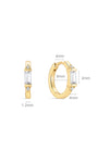 Kosiner Jewelry KOSINER Prism 18K Gold Vermeil Delicate Baguette Hoop