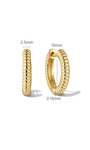 Kosiner Jewelry KOSINER Essentials 925 Sterling Silver Classic Ridge Hoop