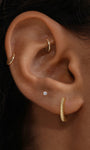 Kosiner Jewelry KOSINER Essentials 925 Sterling Silver Classic Ridge Hoop