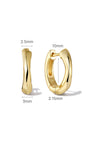 Kosiner Jewelry KOSINER Essentials 925 Sterling Silver Minimalist Twisted Hoop