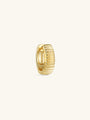 Kosiner Jewelry KOSINER Essentials 925 Sterling Silver Minimalist Horizontal Striped Hoop