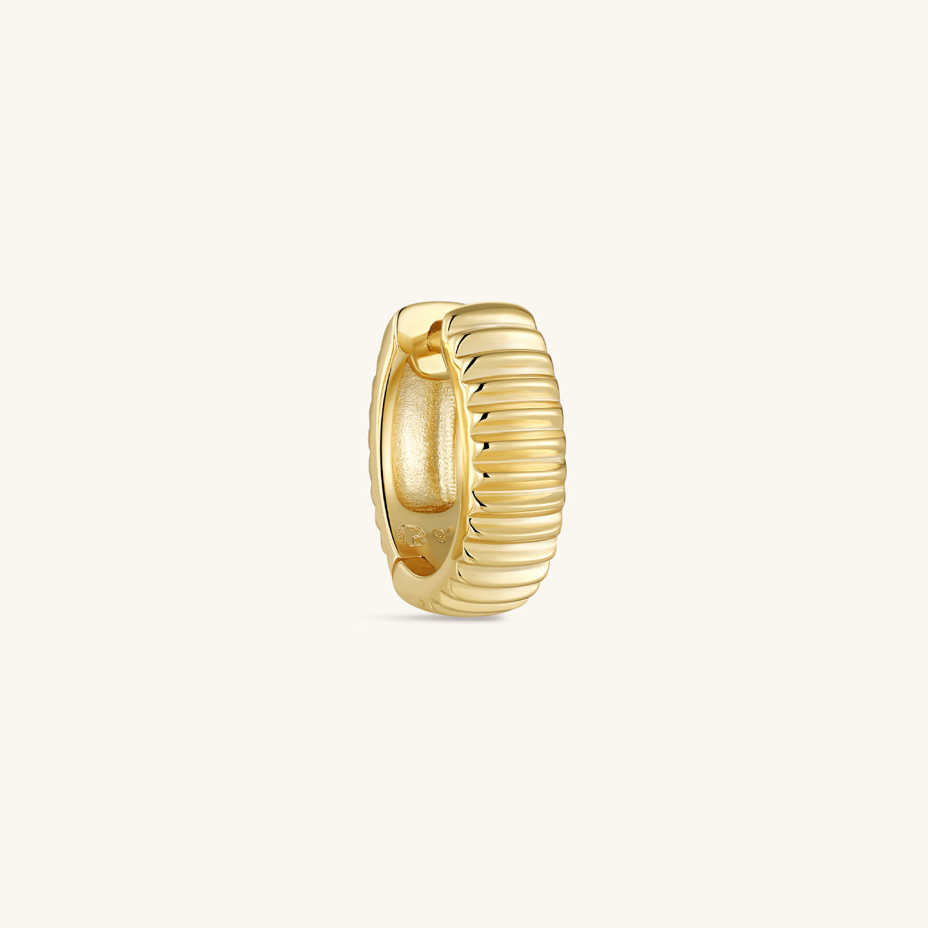 Kosiner Jewelry KOSINER Essentials 925 Sterling Silver Minimalist Horizontal Striped Hoop