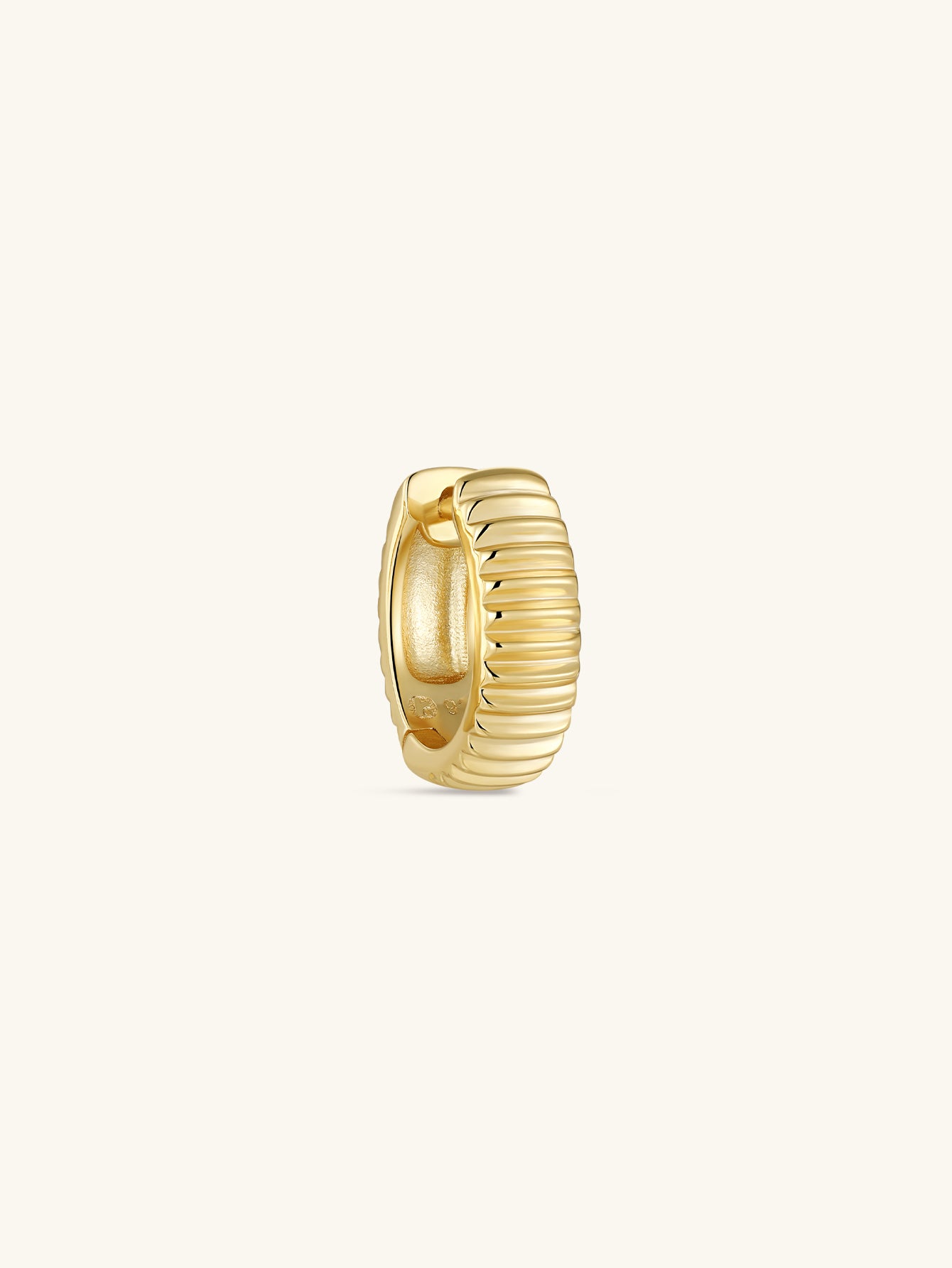 Kosiner Jewelry KOSINER Essentials 925 Sterling Silver Minimalist Horizontal Striped Hoop