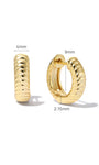 Kosiner Jewelry KOSINER Essentials 925 Sterling Silver Stacked Textured Hoop